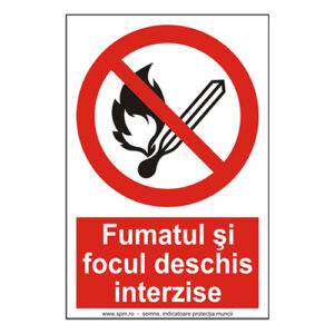 Fumatul și focul deschis interzise 2:3