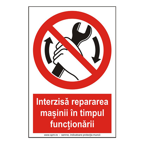 Interzisă repararea mașinii în timpul funcționarii