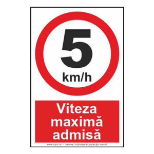 5 km/h viteză maximă admisă