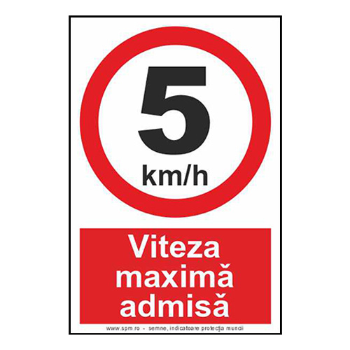 5 km/h viteză maximă admisă
