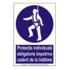 Protectie individuala obligatorie impotriva caderii de la inaltime (semnalizare minima obligatorie) 2:3