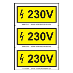 230V (3 etichete pe coala PVC)