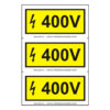 400 V (3 etichete pe coala PVC)