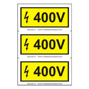 3374.jpg 400 V (3 etichete pe coala PVC)