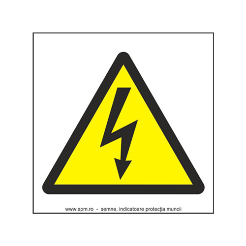 Pericol electric (semnalizare minima obligatorie) 1:1