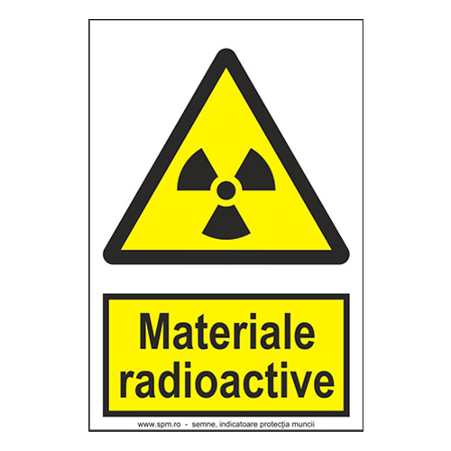 Materiale radioactive (semnalizare minima obligatorie) 2:3