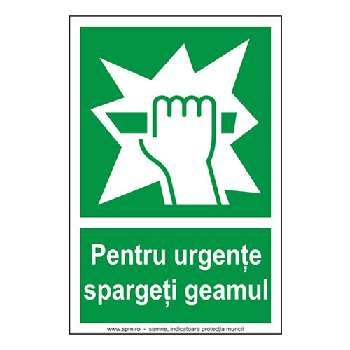 Pentru urgente spargeti geamul 2:3