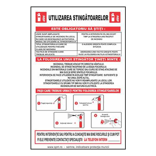 Utilizare extinctoare / stingatoare
