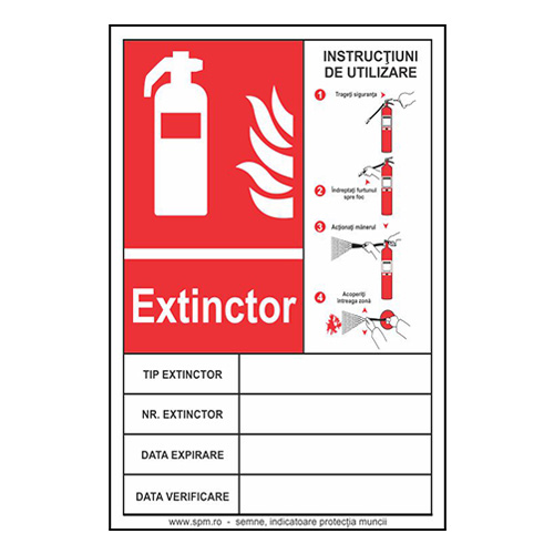 Instructiuni utilizare extinctor - stingator